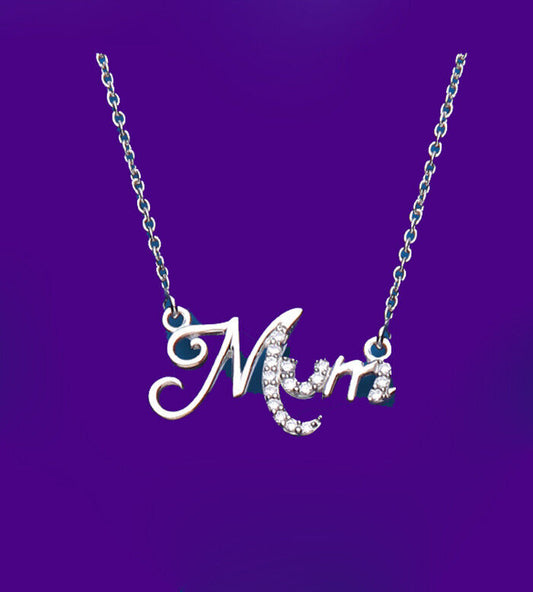 Sterling Silver Mum Necklet 925 Hallmark Gemstone Necklace 18" Brand New Boxed