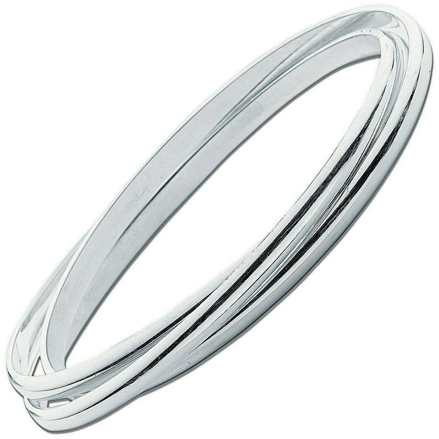 Silver Russian Wedding Bangle British Made Full Hallmark Heavy Weight Boxed