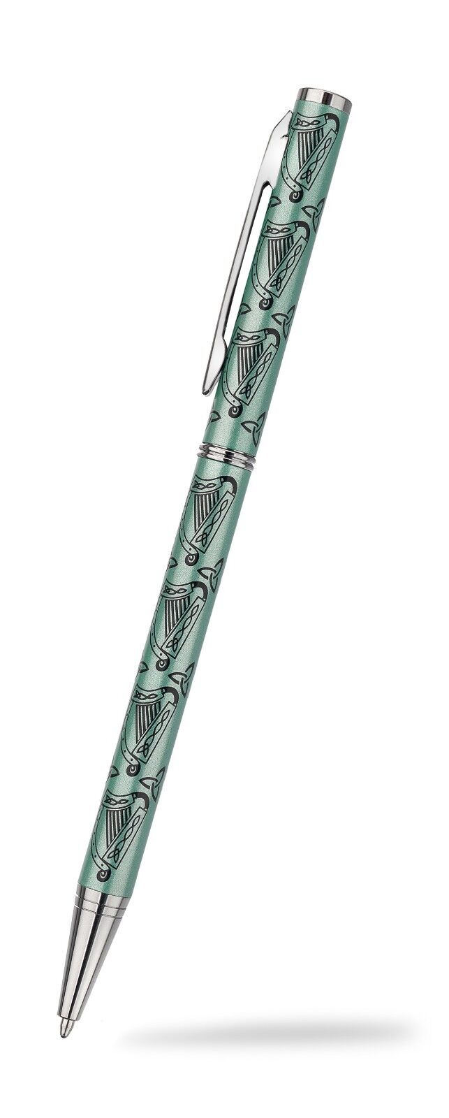 Irish Harp Ballpoint Pen Silver Plated Celtic Brand New Boxed Various Colours