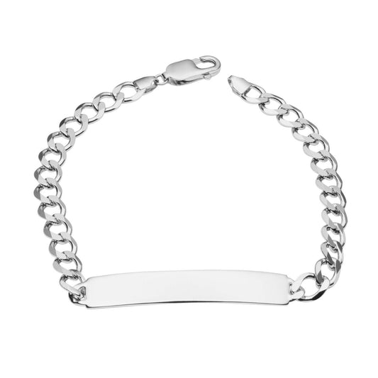 Fred Bennett ID Bar Bracelet 23cm Solid Sterling Silver Free Engraving Hallmark