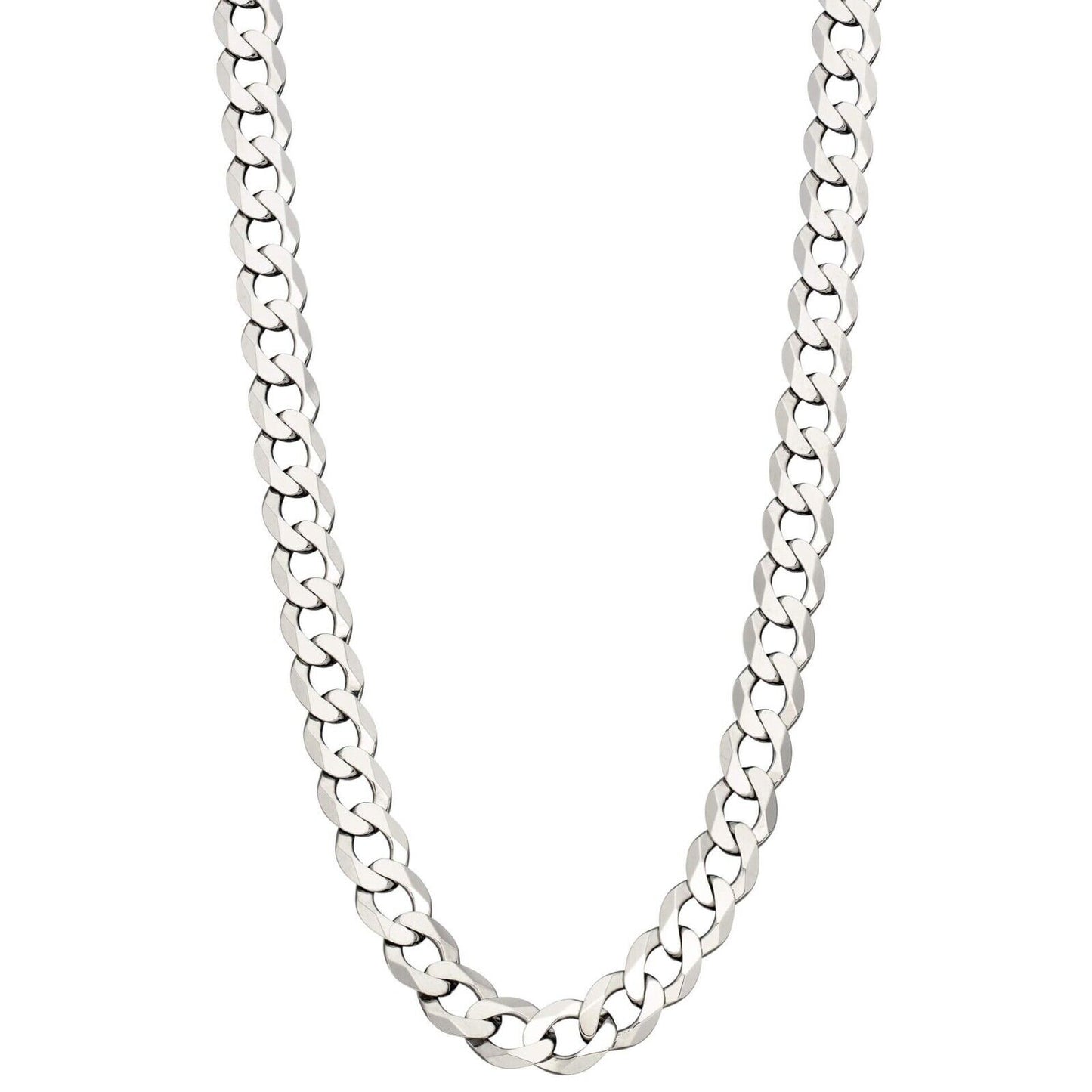 Fred Bennett Heavy Diamond Cut Curb Chain Necklace 56cm Solid Silver N4463