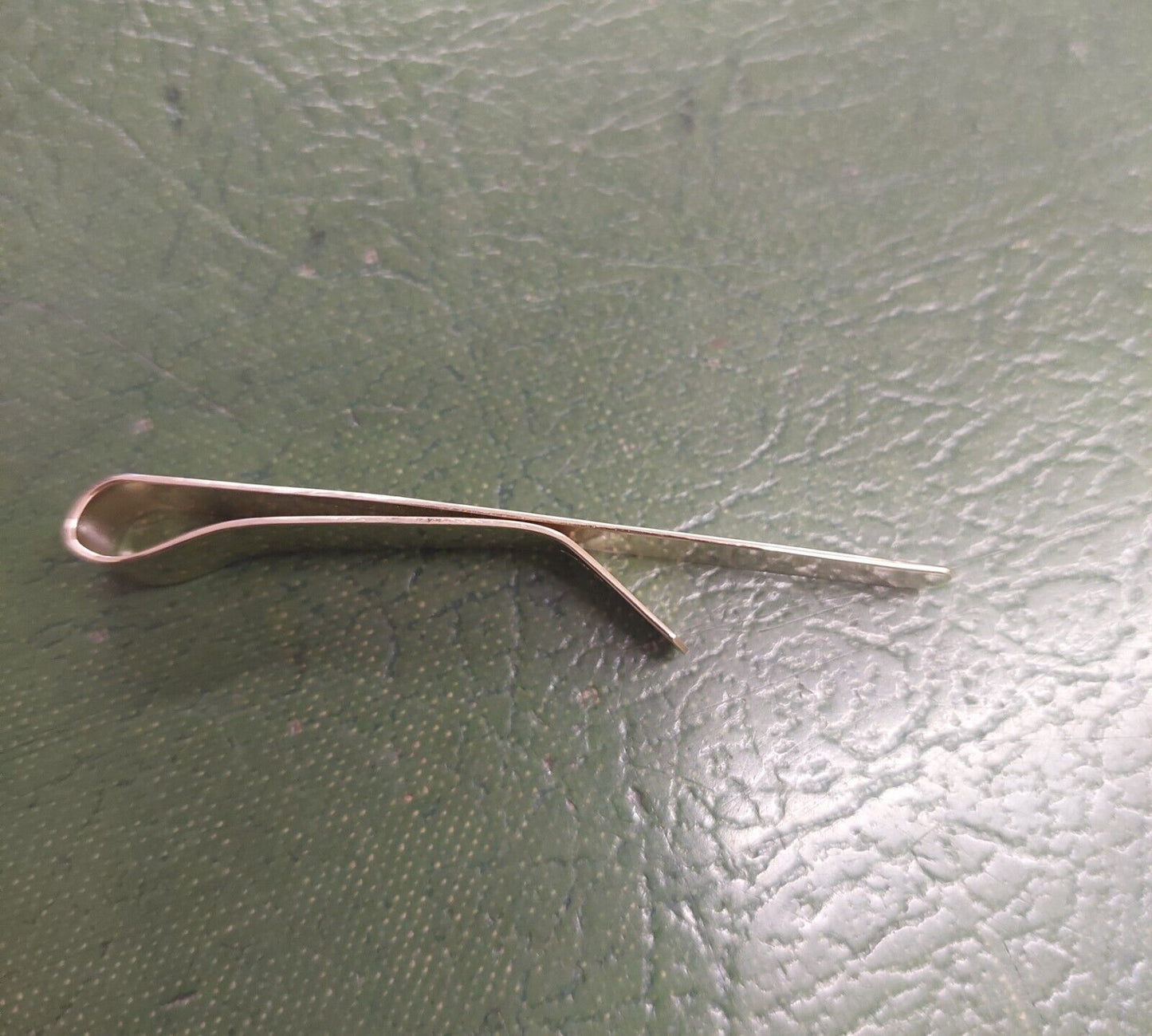 Gold Tie Slide Clip Solid Yellow Gold Heavyweight British Made Hallmarked