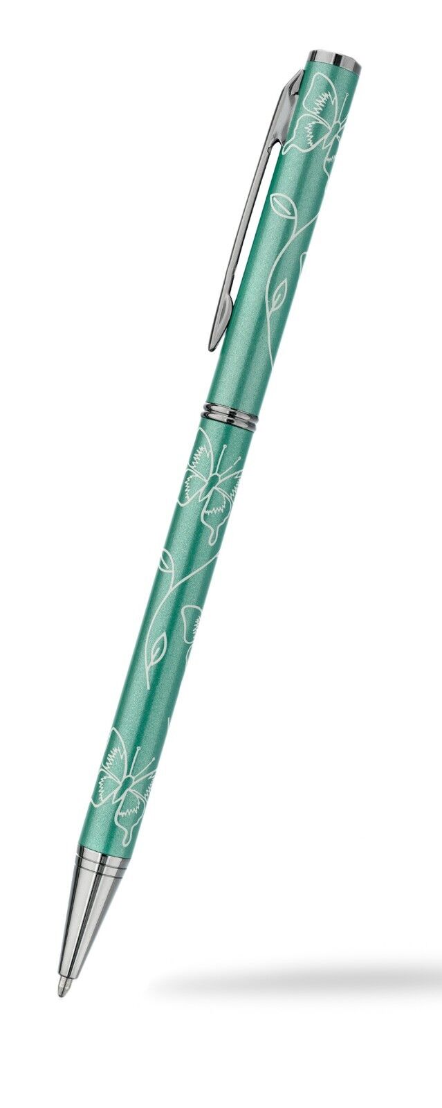 Butterfly Ballpoint Pen Silver Plated Black Ink Brand New Boxed Various Colours