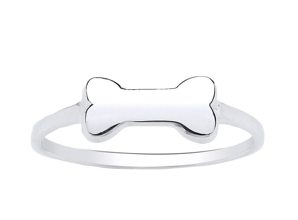 Dog Bone Ring Solid Sterling Silver Ladies