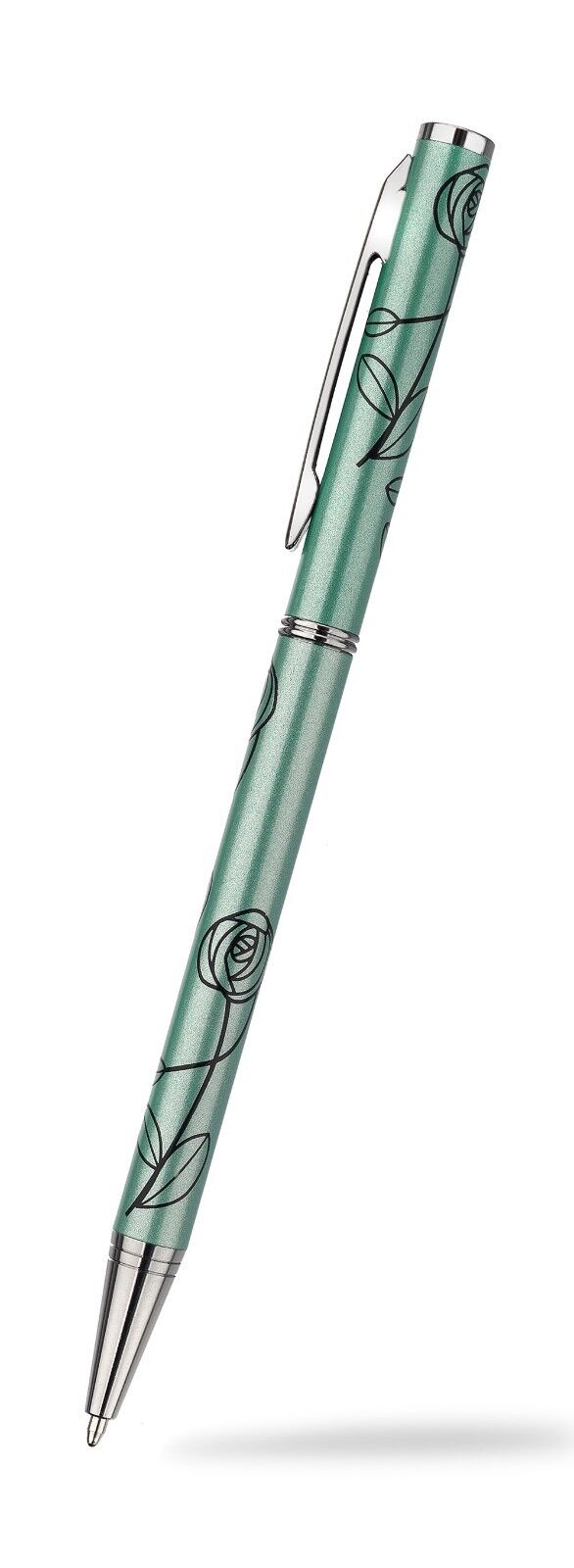Mackintosh Ballpoint Pen Silver Plated Rose Leaf Brand New Boxed Various Colours