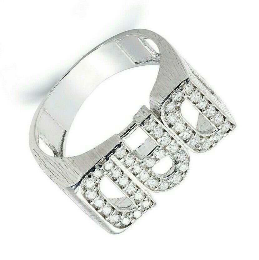 Sterling Silver DAD Ring 925 Hallmark Gemstone British Made Fathers Day