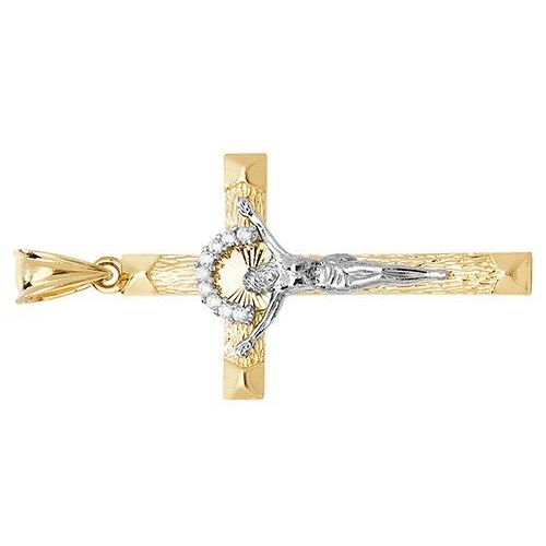 9ct Gold Crucifix Cross Pendant Large 44 x 25mm Christian Christening Communion