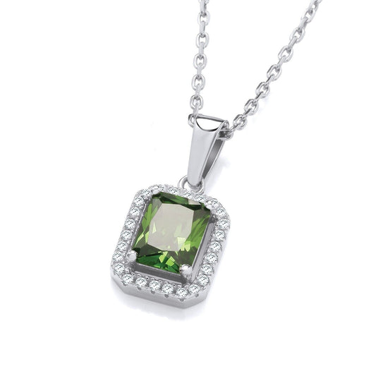 Peridot Pendant Solid Sterling Silver 16 - 18" Chain Luxurious Packaging