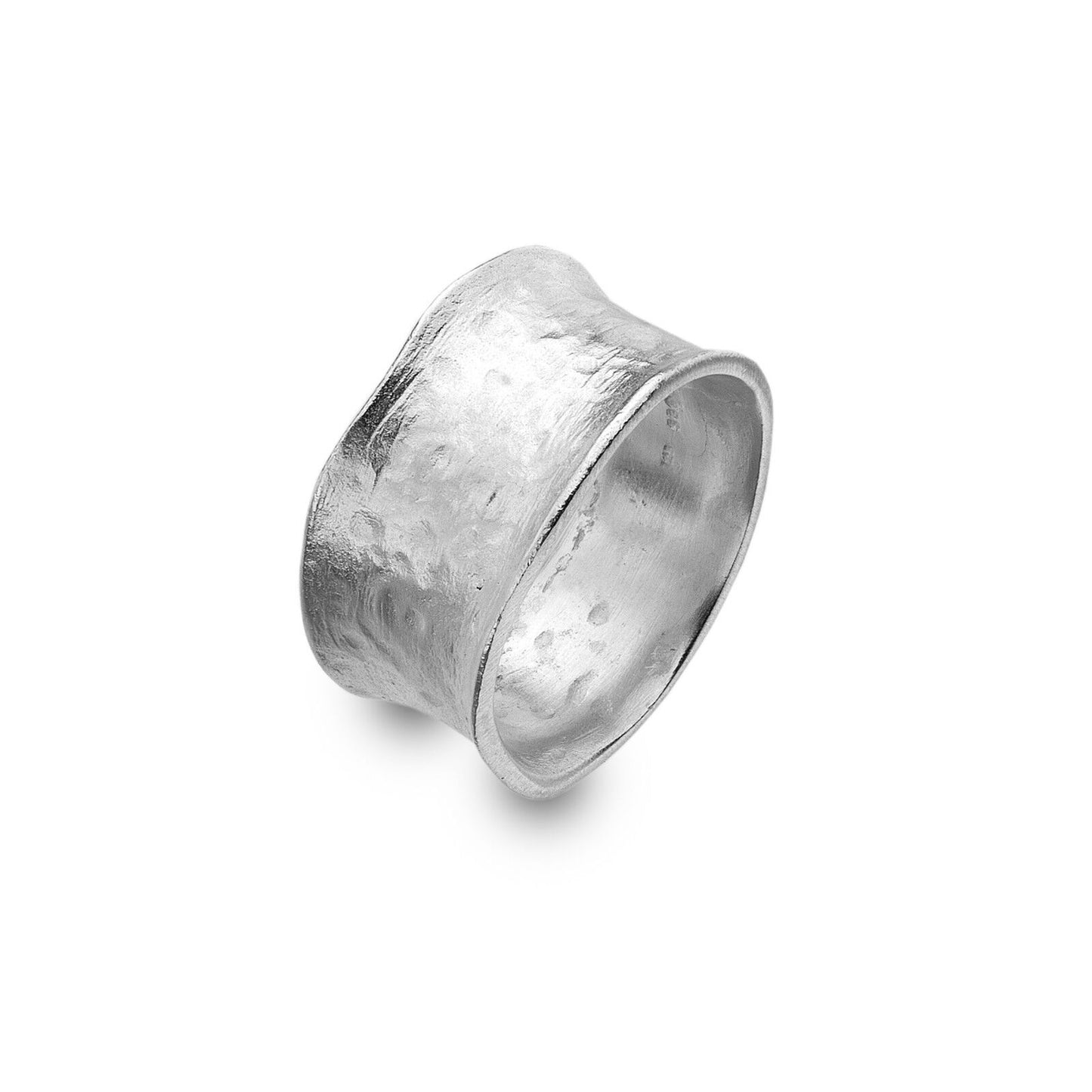 Sterling Silver Pebble Texture Ring Sterling Hallmarked Size J-S Brand New Gift