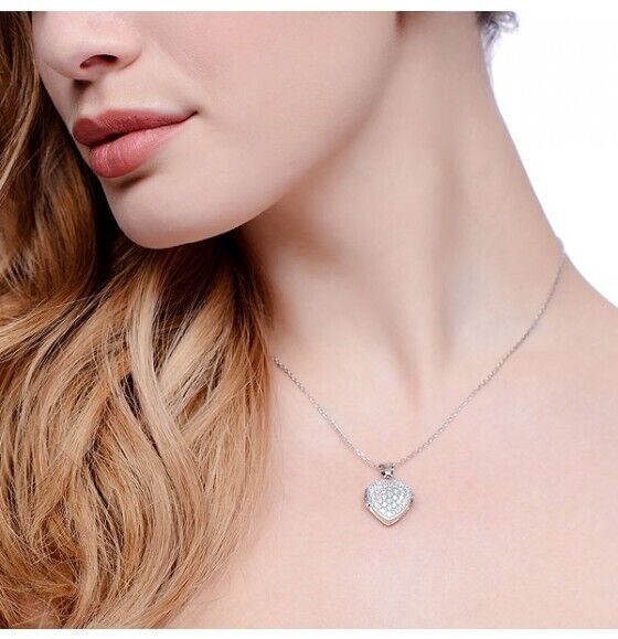 Sterling Silver Heart Locket 16 - 18" Chain Luxurious Packaging 925 Hallmarked