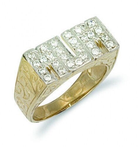 9k Yellow Gold MUM Ring 8 grams - British Made - hallmarked - Sizes K - S