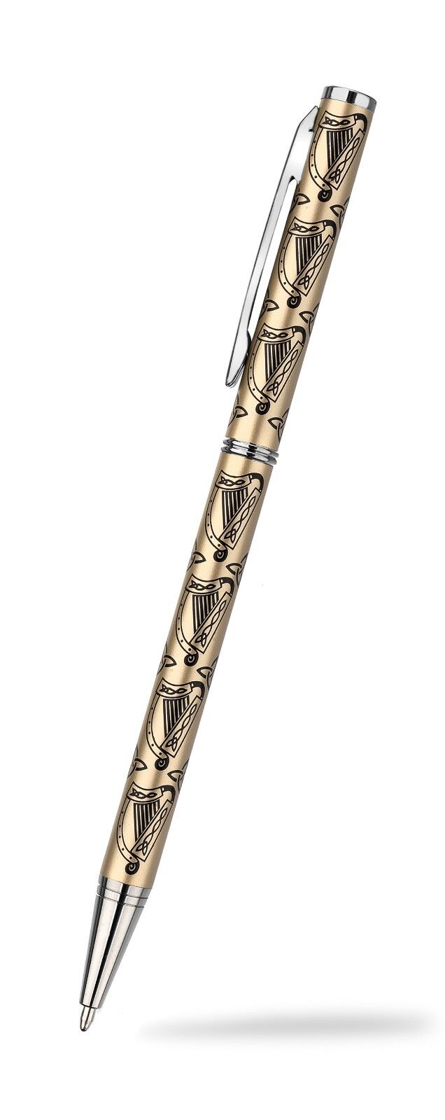 Irish Harp Ballpoint Pen Silver Plated Celtic Brand New Boxed Various Colours