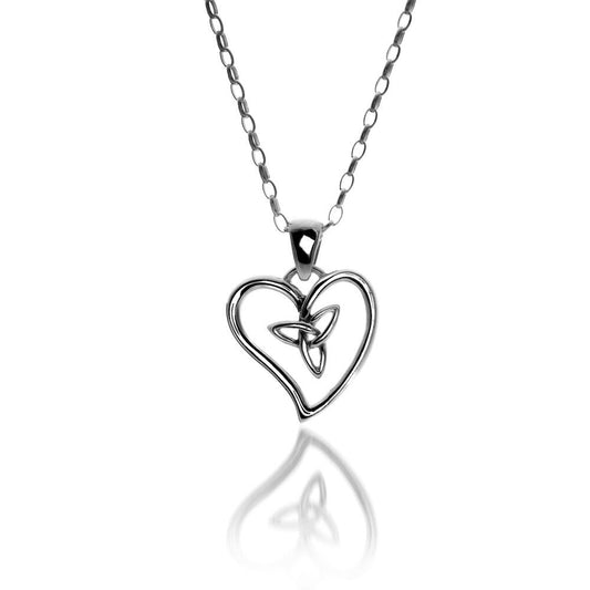 Celtic Heart Pendant Sterling Silver 925 Hallmark All Chain Lengths