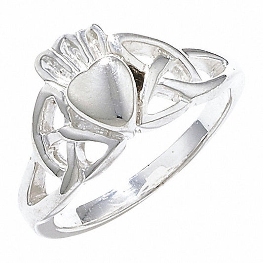 Irish Claddagh Ring Sterling Silver Trinity Friendship Love 925 hallmarked