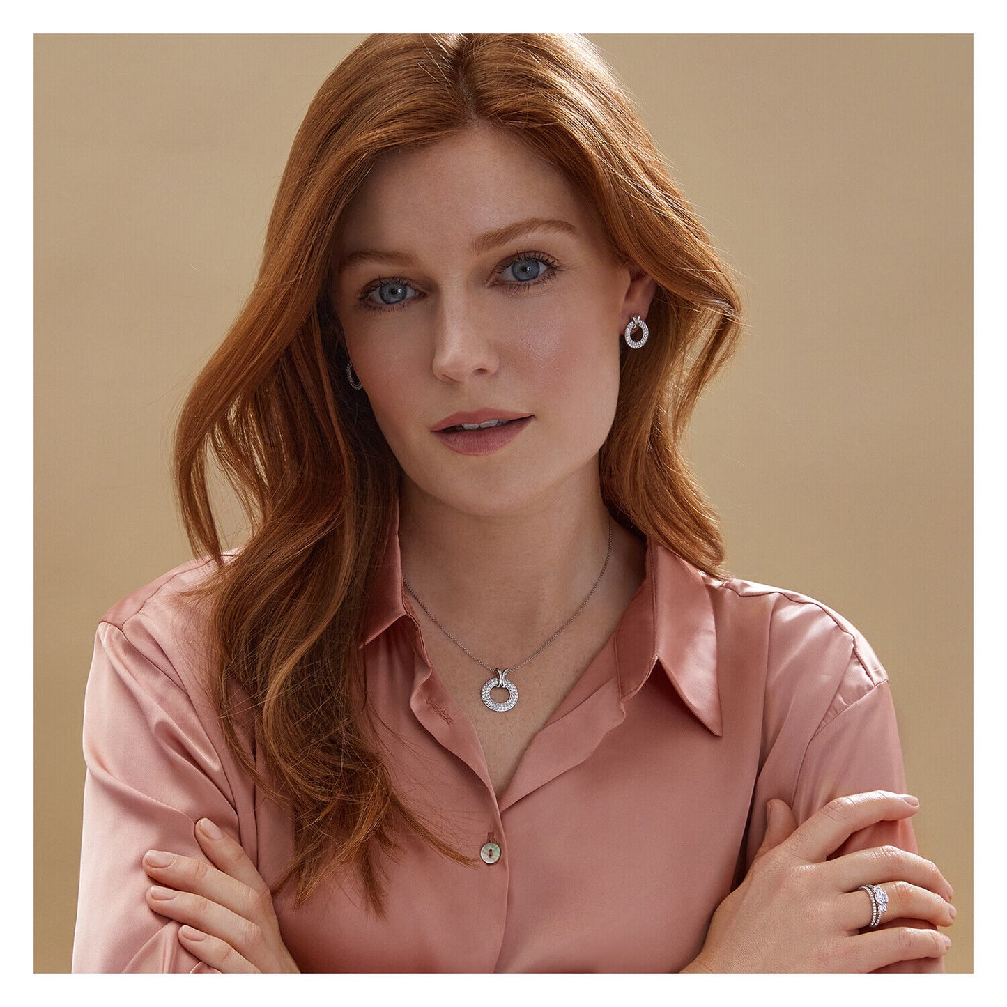 Sterling Silver Trilogy Ring With Shoulder Micro Set Gems 925 Hallmark Rhodium