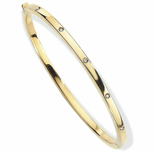 18ct Yellow Gold Diamond Bangle