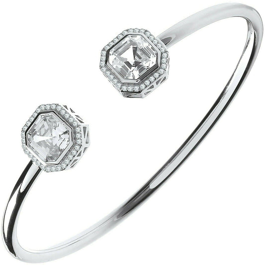 Octagon Gemstone Torque Bangle Hallmark British Made Gift Boxed