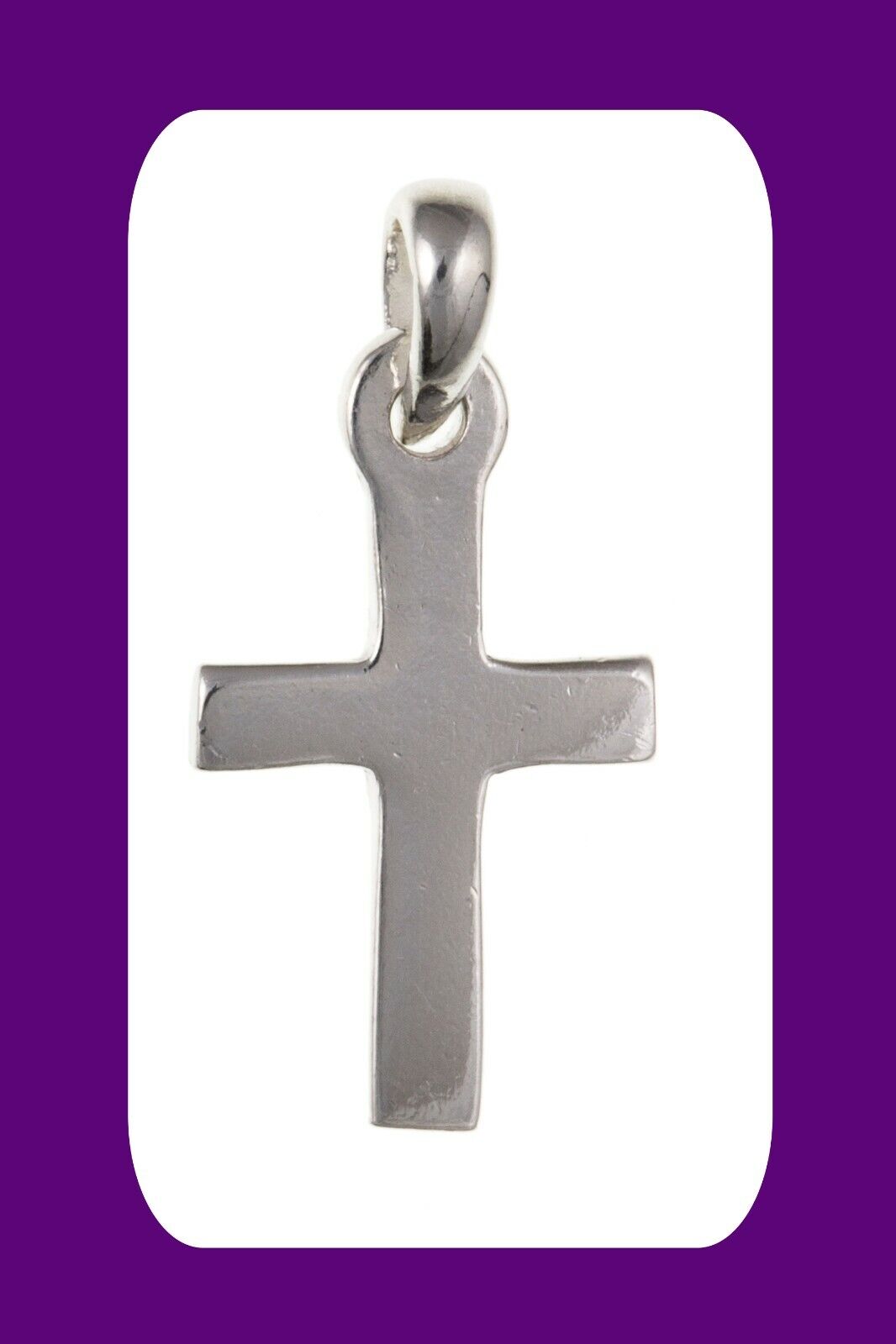 Sterling Silver Small Cross Pendant 925 hallmark 13 x 9mm