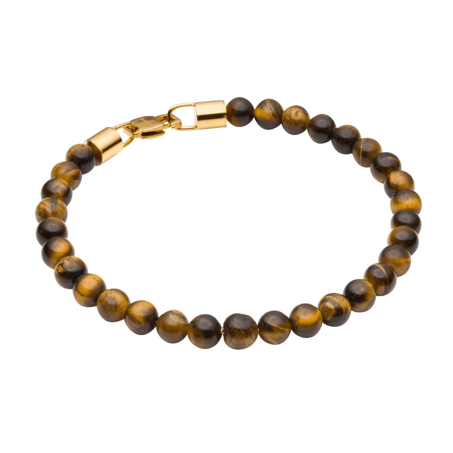 Fred Bennett Healing Bead Bracelet Natural Tiger's Eye Beads 22cm B5427Y