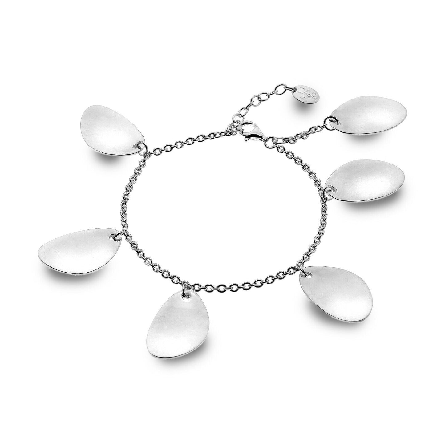 Silver Reflection Pebbles Bracelet Solid Sterling Silver Hallmarked Luxury Box