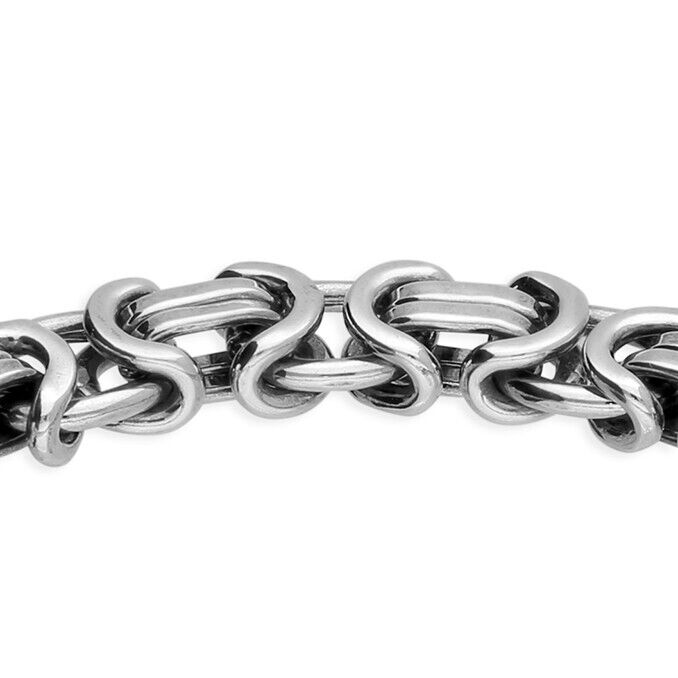 Men's Bracelet Multi Link Fancy Oxidised Bracelet 925 Sterling Silver