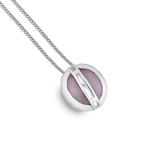 Mackintosh Peace Pendant Pink Mother of Pearl Sterling Silver All Chain Lengths