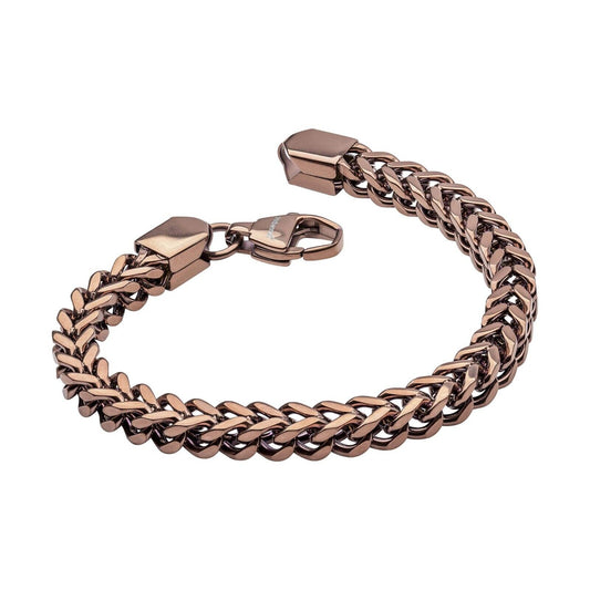 Fred Bennett Coffee Plated Box Chervon Bracelet 21.5cm B5468