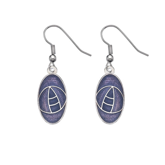Mackintosh Oval Drop Earrings Drops Silver Plated Branded Packaging