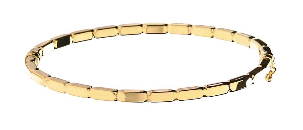 Ladies Yellow Gold Hinged Bangle Full British Hallmark 2.7mm Wide