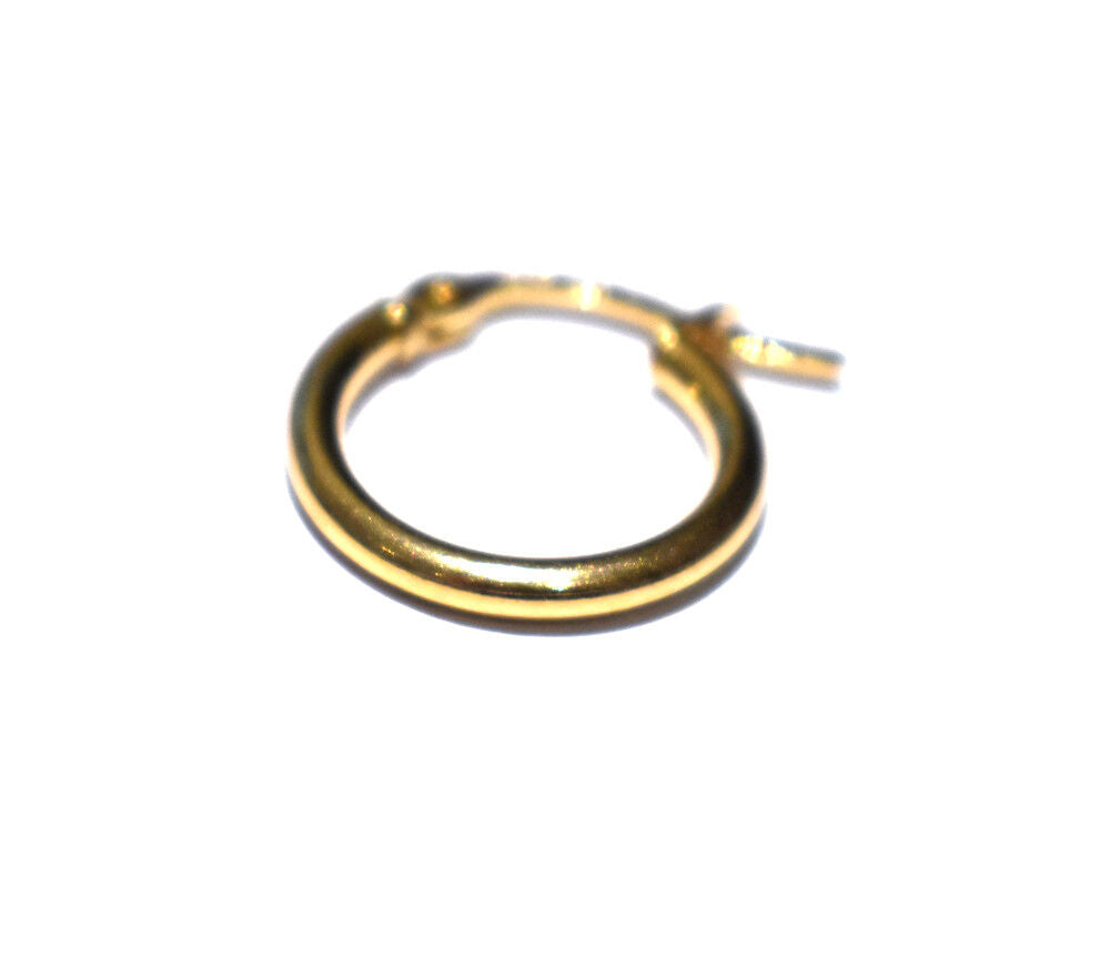 Men's Earring Creole Hoop 9 Carat Yellow Gold Gents