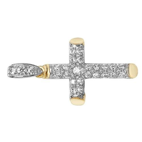 Sparkling 9ct Yellow Gold Cross Pendant Medium 26x17mm Christianity Christening
