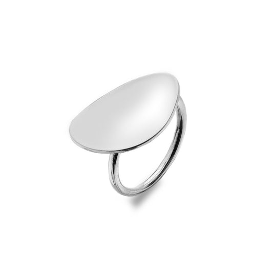 Solid Silver Pebble Ring Sterling 925 Stamped Size J - Q Brand New Gift