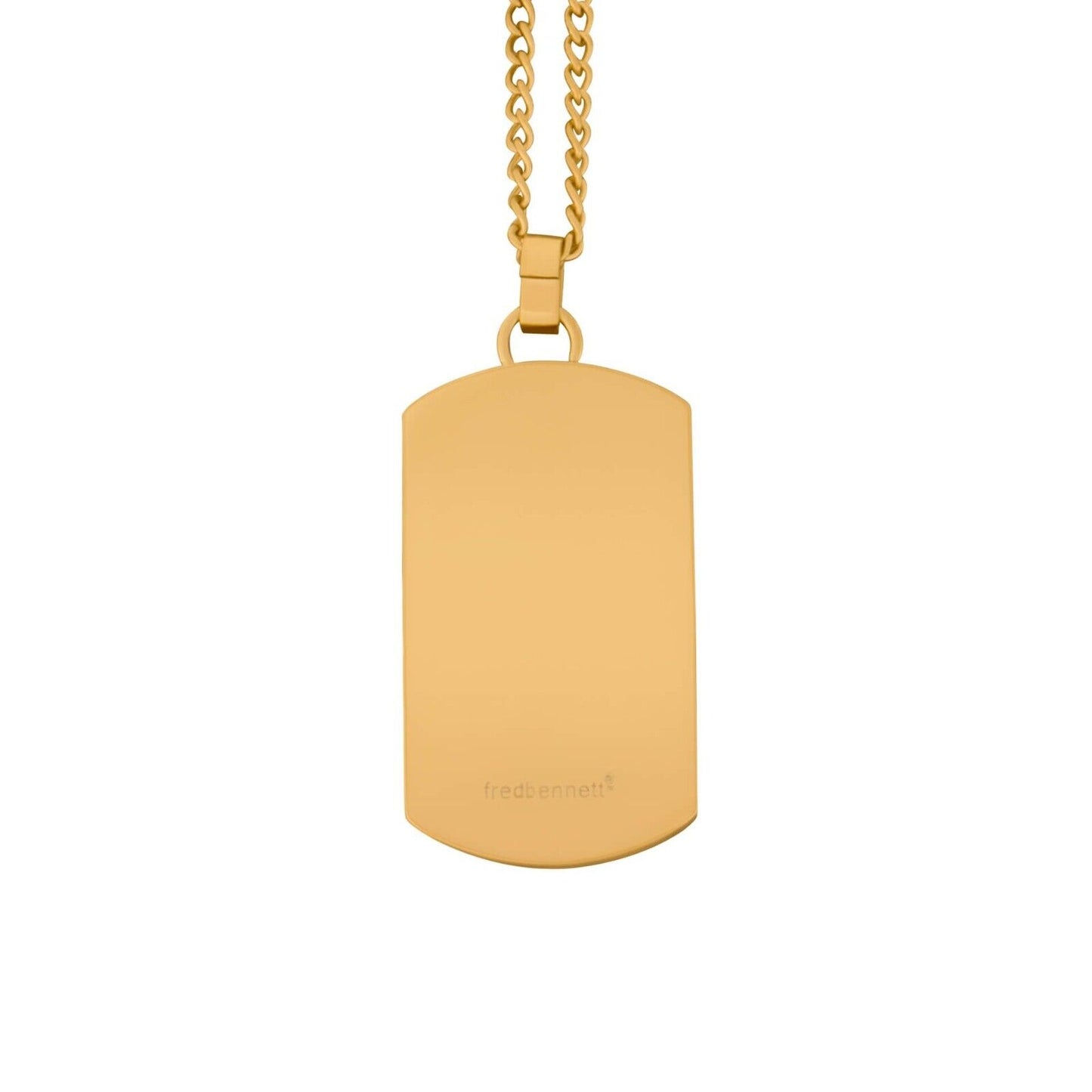 Fred Bennett Dog Tag with Natural Tiger's Eye 55cm N4547Y Free Engraving
