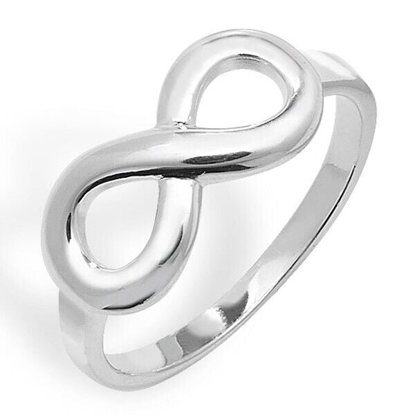 Infinity Ring Sterling Silver 925 hallmark Size J - R British Made