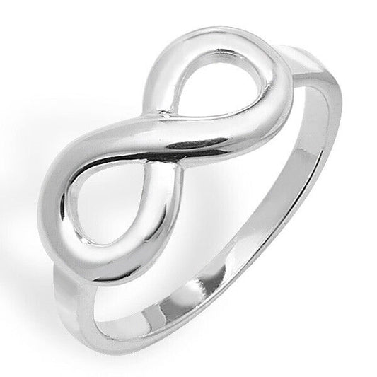 Infinity Ring Sterling Silver 925 hallmark Size J - R British Made