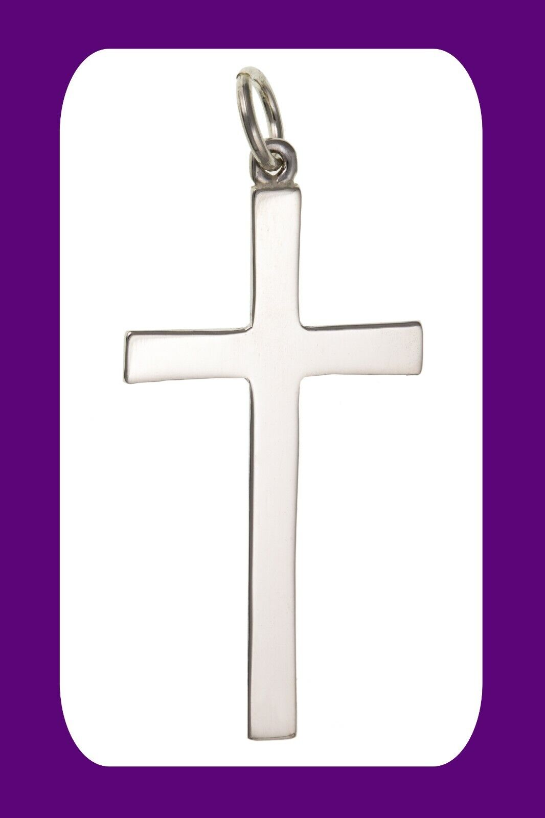 Sterling Silver Plain Cross Pendant 925 Hallmark 33 x 18mm
