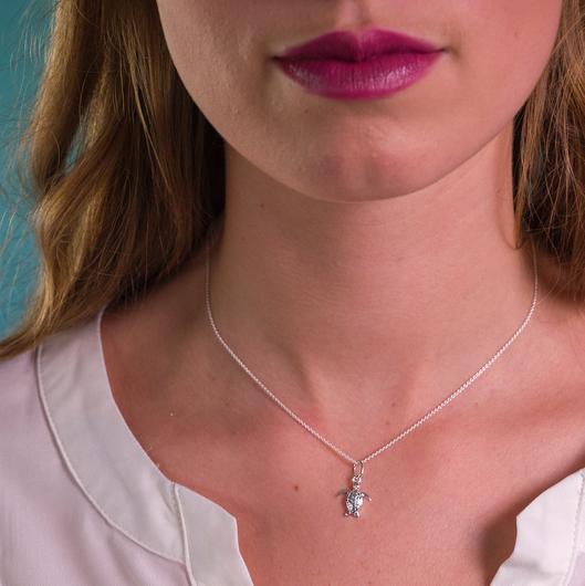 Baby Turtle Pendant Necklace Sterling Silver 925 Hallmark All Chain Lengths