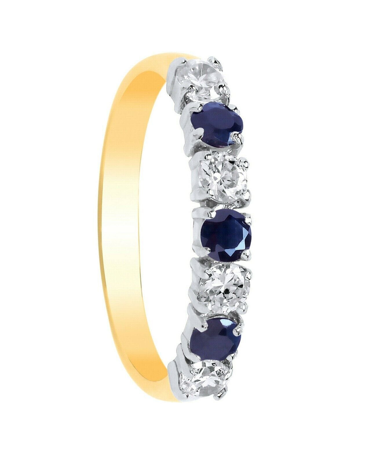9ct Yellow Gold Sapphire Eternity Ring Anniversary Band Fully Hallmarked