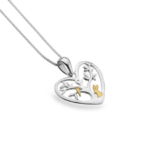 Animal Love Heart Pendant Sterling Silver Hallmarked Necklace All Chain Lengths