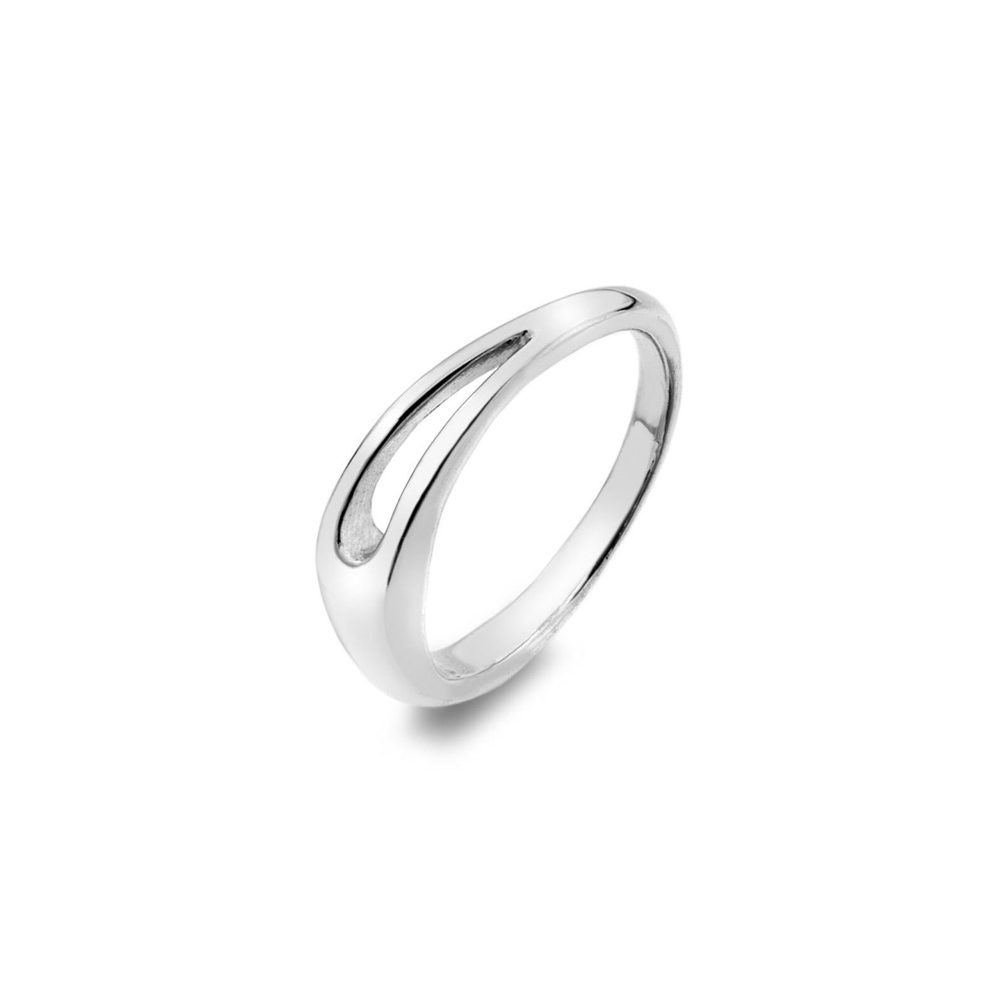 Solid Silver Organic Ring Sterling 925 Stamped Size J - Q