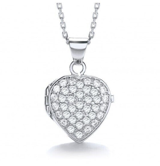Sterling Silver Heart Locket 16 - 18" Chain Luxurious Packaging 925 Hallmarked