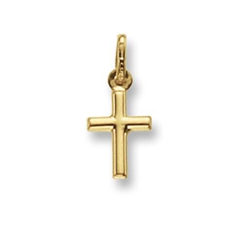 9ct Yellow Gold Cross Pendant 13 x 7mm Small Religious Christianity Christening