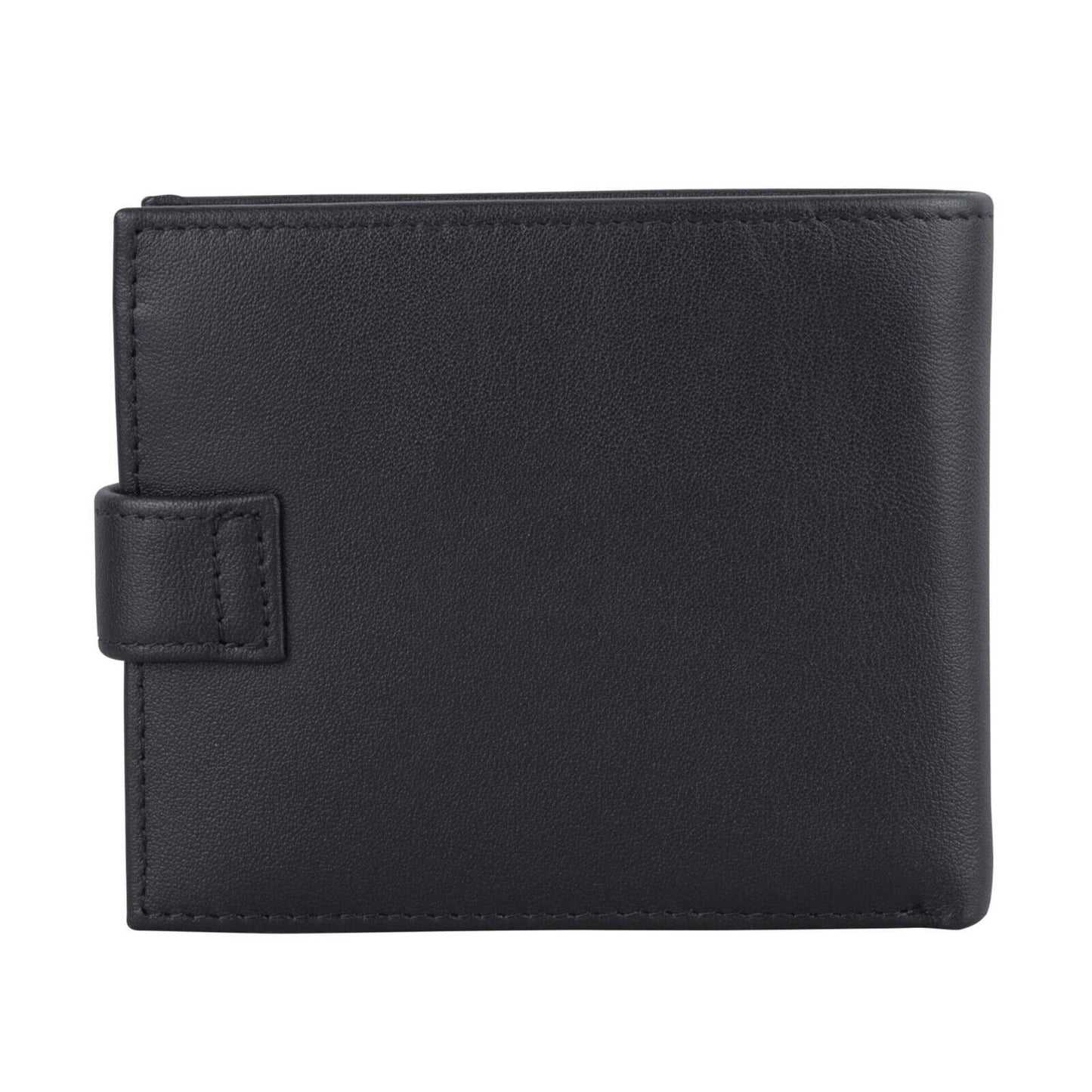 Fred Bennett Black Leather Wallet with Coin Purse Free Laser Engraving W016