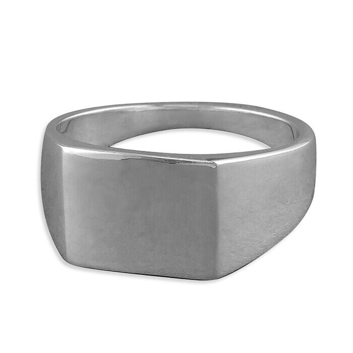 Sterling Silver Gents Square Signet Ring 925 Hallmark