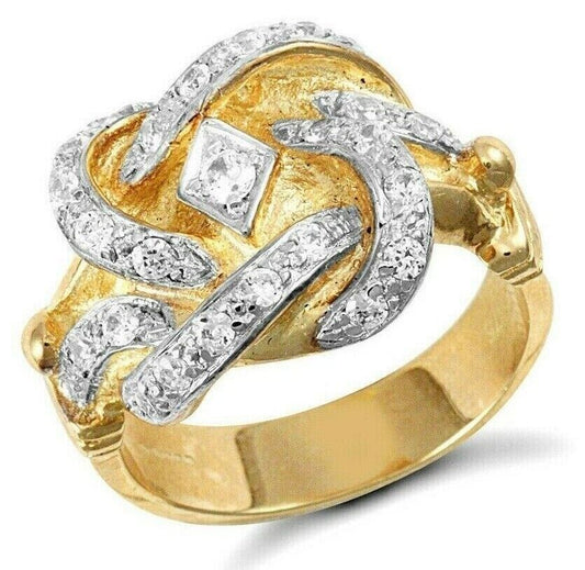 Men's Knot Ring Solid 9 Carat Yellow Gold Hallmarked British made