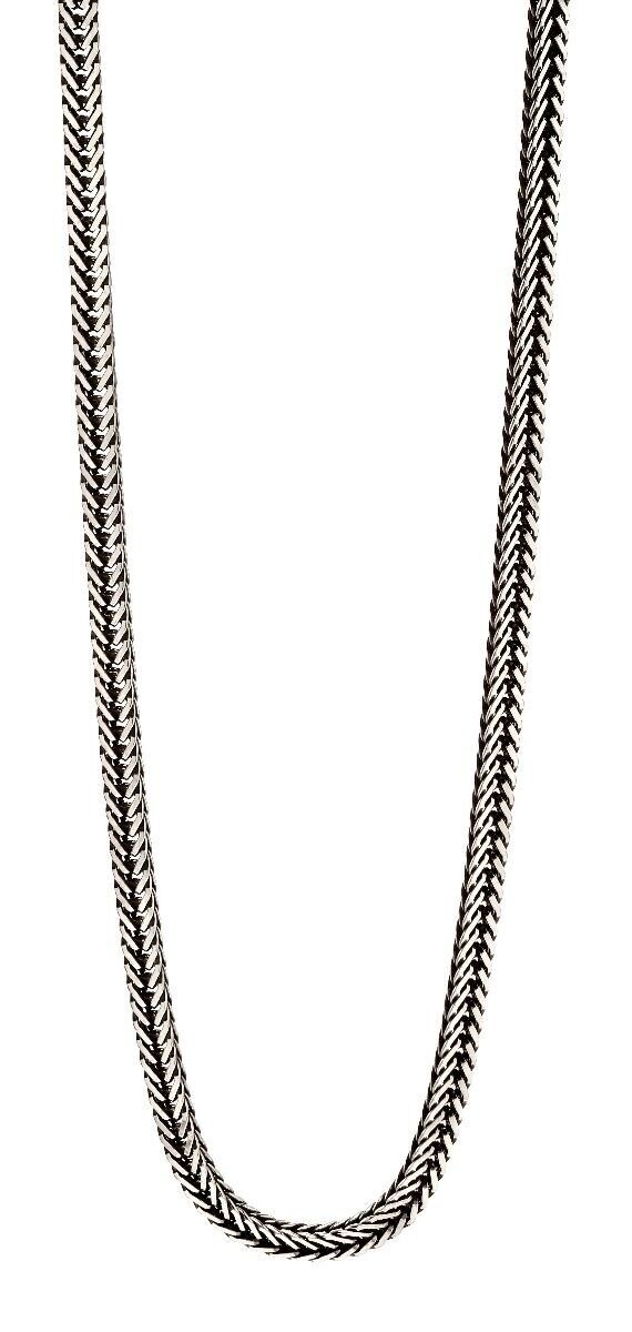 Fred Bennett Oxidised Foxtail Chain Necklace Solid Sterling Silver 56cm N4277