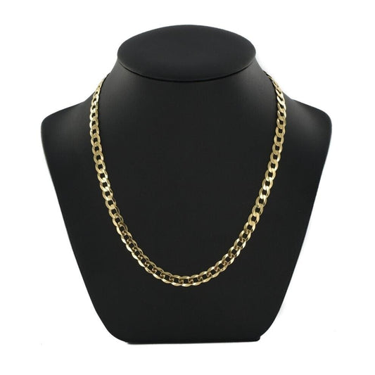 Yellow Gold Flat Curb Chain 20" Men's Gents 6mm Wide Hallmarked 18 grams approx.