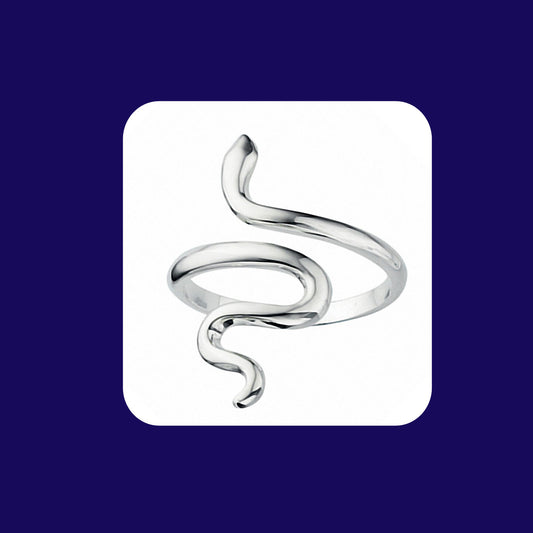 Sterling Silver Snake Ring 925 Hallmark