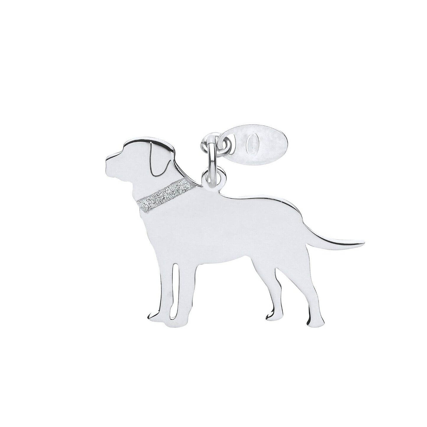 Silver Labrador Dog Pendant Solid Silver 925 Hallmark Pet Jewellery 14-24" Chain