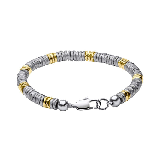 Fred Bennett Stainless Steel Bracelet with Hematite 21cm B5457